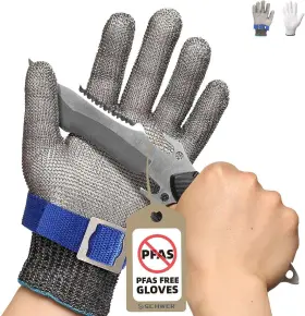 Steel01-m Schwer Slicepro Ansi A9 Cut Resistant Glove Pr1706 Medium Pack Of 1 Grey