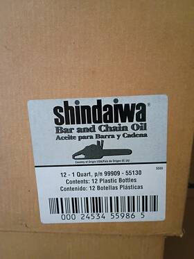 Shindaiwa 5565788 Chainsaw Bar And Chain Oil Set Of 12 1 Quart Bottles