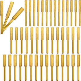 S-0031 Shitime 45 Pcs Diamond Chainsaw Sharpener 1/8 Inch Shank High Hardness Burr