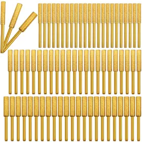 Shi-075 Shitime 72 Pcs Diamond Chainsaw Sharpener 1/8 Inch Shank High Hardness Burr Gr