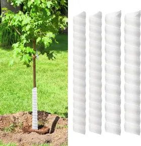 Shuangkun 744759718273 4 Pcs Tree Trunk Protector-2 Size Plastic Spiral Guard Protector