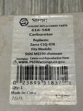 Stens 616-568 Replaces Stihl Carb 1123 120 0603 C1q-s76 For Ms 250 230 210 025