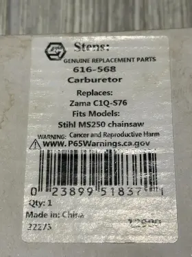 C1q-s76 Stens 616-568 Replaces Stihl Carb 1123 120 0603 For Ms 250 230 210 025