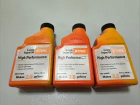 07813198015 Stihl 3- 6.4 Oz Bottle / 2.5 Gal Mix High Performance Oil 50 1 2-cycle
