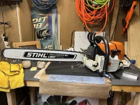 11287903600 Stihl Ms460 Magnum With 3/4 Wrap 28 Inch Light Bar Very Good Condition
