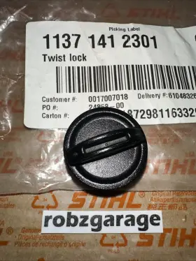 1137-141-2301 Stihl Filter Cover Twist Lock Knob Ms193 C Ms194 Tc Ms201 T B70