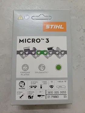 3610-005-0055 Stihl 61 Pmm3 55 .043 Inch Gauge 3/8 Pitch 16 Chainsaw Chain