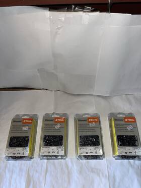 Stihl 3623-005-0060 4 New 20 Inch Chain Saw Chains 3/8 050 72 Drive Links Hard Size To Find