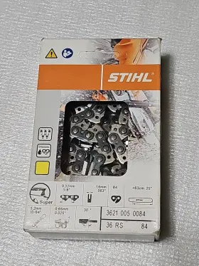 36rs84 Stihl 3/8 Inch .063 84 Link Rapid Super Saw Chain Non Safety