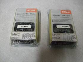Stihl 3989-005-0060 33rm-60 Oem Chainsaw 16 Inch Chain-new-3/8 Pitch .050 Gauge 60dl-lot Of 2