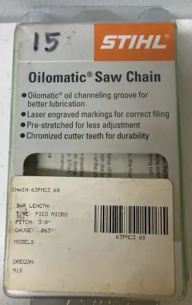 63pm03 Stihl Brand New - Oilomatic Pico Micro 68 Saw Chain 3/8 Inch 063