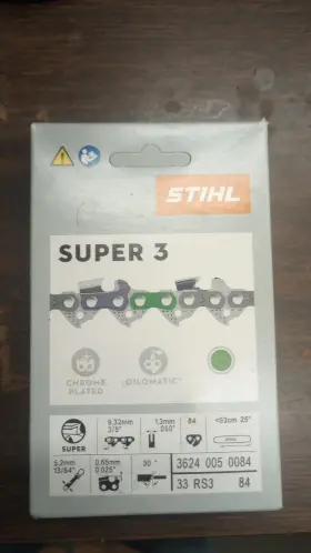 33rs3 Stihl 795711268183 3624 005 0084 Rapid Saw Chain Loop 84 Drive Links 3/8 Inch Pitch
