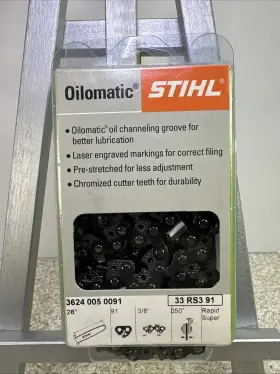 3624-005-0091 Stihl 795711297213 3624 005 0091 Chainsaw Chain 33rs3 91 28 Inch Bar 3/8 P .050 Rapid Super