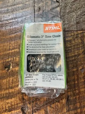 0074 Stihl 795711335014 New Oilomatic Chain Saw 18 Inch 74 Drive Link In Box