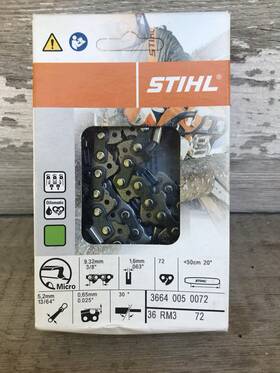 Stihl 795711395896 New 3664 005 0072 Oilmatic Chainsaw Chain 20 Inch 36 Rm3 72 Link 3/8 Pitch