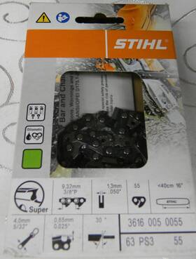 Stihl 795711880019 16 Inch Oem Chainsaw Chain #63 Ps3 55 #3616 005 0055