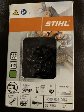0067 Stihl 886661112067 26 Rm3 67 Chainsaw Chain 16 Inch .325 8.25 3689 005