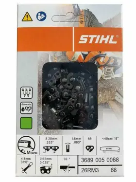 36890050068 Stihl 886661112074 26 Rm3 68 18 Inch Chainsaw Chain