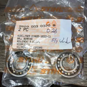 9503-003-0320 Stihl 95030030320 Oem Grooved Ball Bearing Flywheel Side 024 026 260 Set Of 2