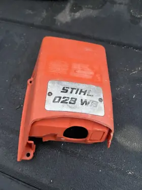 O28wb Stihl Used Genuine Oem 028 Wb Shroud / Top Cover And Model Tag