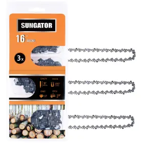 Sg-s57 Sungator 972014031285 3-pack 16-inch Chainsaw Chain 3/8 Lp Pitch - .050 Gauge 57 Drive Links