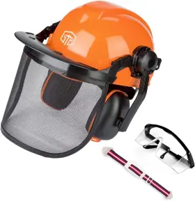 Cs009 Sunhoo With Safety Face Shield And Ear Muffs Helmet For Chainsaw Use Remo