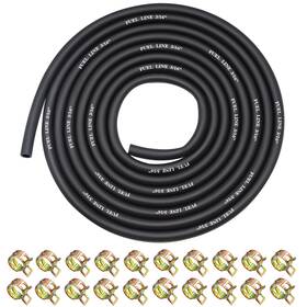 Sunxeke N-c-019-3/16-3m 10 Feet 3/16 Inch Id Fuel Line With 20pcs 2/5 Black