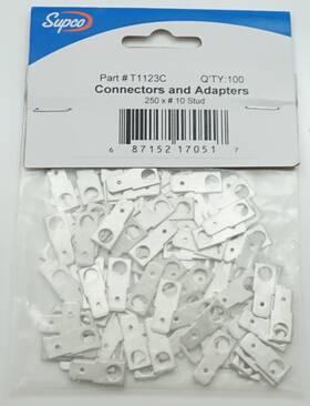 Supco T1123c Connectors And Adapters 100 Pack Inch .250 X #10 Stud T1123c