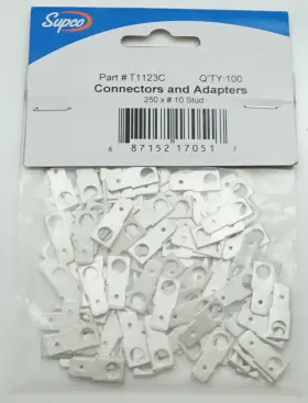 T1123c Supco Connectors And Adapters 100 Pack Inch .250 X #10 Stud