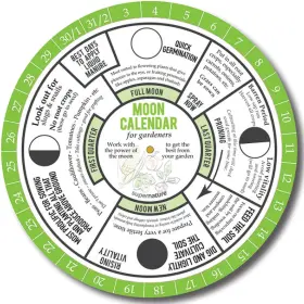 Supernature 072632652377 Moon Calendar For Gardeners Learn To Garden 8.6 Inch W X H Green And White