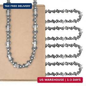 Teeanees 721691314527 5 Pack 6-inch Chainsaw Chain 1/4 Inch Lp Pitch .043 Gauge 37 Drive Links Replacemen