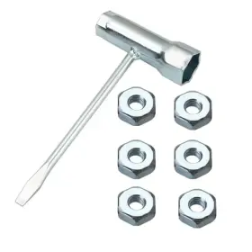 Ms170 Teloo 718932911430 13 X 19 Mm Chainsaw Wrench Scrench And 6pcs Bar Nuts Compatible Replace