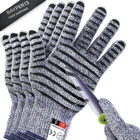 Tesuchan 742404523647 2 Pairs Cut Resistant Work Gloves X-large Level 5 Grey