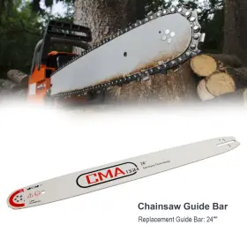 H032-a020 Topteng 24 Inch Chainsaw Guide Bar 0.325 Pitch 0.058 Guage 94dl Spare Replacement Us T09
