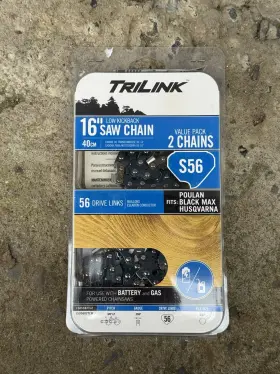 15056x2tl2 Trilink S56 - 16 Inch Saw Chain Fits Poulan Black Max Husqvarna 2 Pack