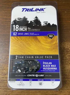 15062x2tlw Trilink S62 18 Inch Saw Chain Poulan Black Max Husqvarna Craftsman 2-pack