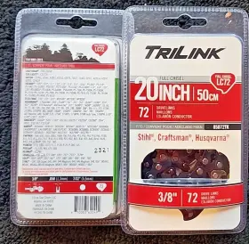 85072tk Trilink 810003620491 Chainsaw Chain 20 Inch Full Chisel 3/8 Lp .05ga 7/32 Lc72