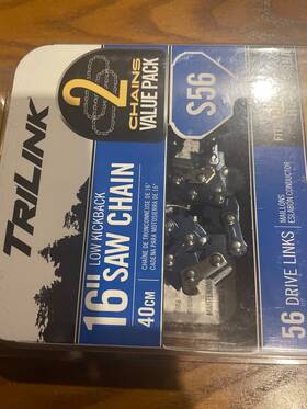 Trilink Cl15055tl2 Chainsaw Chain 16 Inch S56 - 2 Pack Replacement Saw Brand New