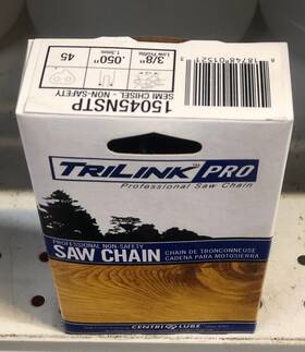 Trilink N1c-050g 15045nstp 3/8 Lp 45 Drive Link .050 Inch Gauge Semi-chisel Saw Chain
