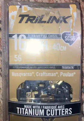 T65056tk Trilink Sc56 Titanium 16 Inch Full Chisel Saw Chain - 56 Drive Links R2