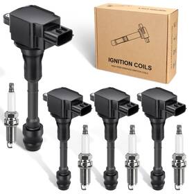 Txromtz Wj-068 4pcs Ignition Coil And Spark Plug Compatible With Nissan Altima Sentr... Fast Ship