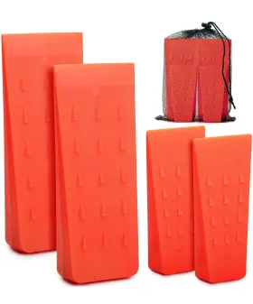 Unco 850024546462 Tree Felling Wedges With Spikes 4pack 5.5 Inch And 8 Storage Bag