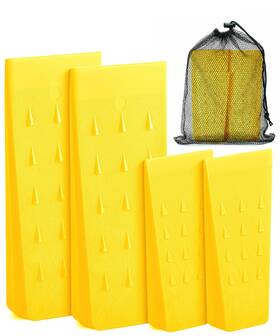 Unco Ocny004u439vc Tree Felling Wedges With Spikes 4 Pcs 5.5 Inch And 8 Yellow Plastic Wed