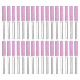 Uxcell 639664818449 32pcs 3/16 Inch Diamond Chainsaw Sharpener Sharpening Stone Grinding File Pink