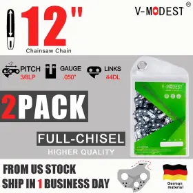 Usbhtp122 V-modest For 12 Inch Echo Pole Pruner Ppf-2620 Chainsaw Chain Full Chisel 3/8lp .050 44dl