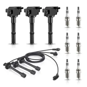 Ic03ca62ws01ca05sp06ca10 Vertiwell Set Of 3 Ignition Coil Pack And Platinum Spark Plugs Wires Compatible