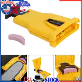 H032-a007-yel Vipjq 14-20 Inch Chainsaw Teeth Sharpener Saw Chain Blade Fast Sharpening Stone System Us