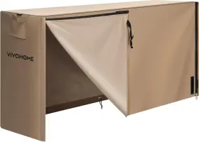 Vh1489ca Vivohome 6ft Firewood Log Rack Cover Heavy Duty 600d Oxford Brown