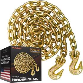 Vulcan 678532 Binder Chain With G70 5/16 X 20&apos Grab Hooks Individual Zinc