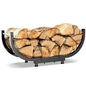 Wiwiiron 768825363778 Firewood Rack 29 Inches L X 9 W 12 H Black